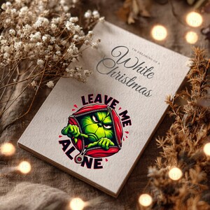 Grumpy Christmas PNG, Introvert Quote Clipart, Funny Holiday Sublimation, 16 PNG Files, Digital Download, Anti Social Art image 14