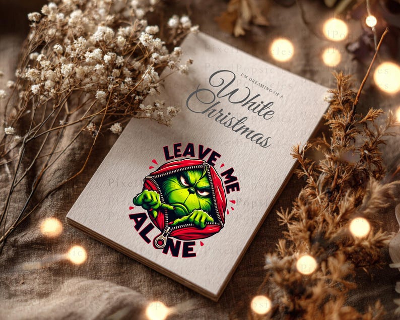 Grumpy Christmas PNG, Introvert Quote Clipart, Funny Holiday Sublimation, 16 PNG Files, Digital Download, Anti Social Art image 14