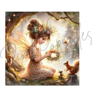Watercolor Fairy Clipart: Fantasy Digital Images (Jpg Digital Download) image 3