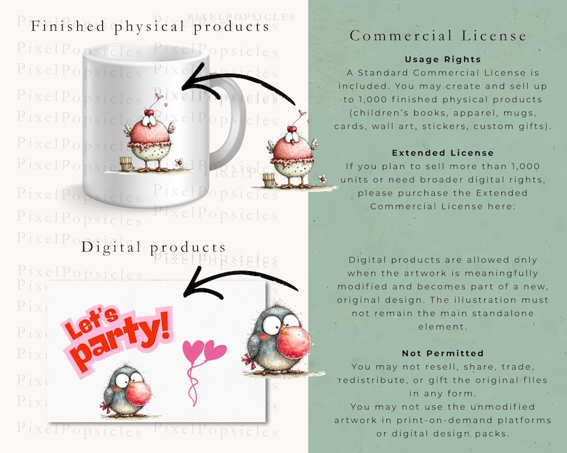 Funny Pigeon Clipart PNG, Sketchy City Bird with French Fries and Macarons image 4