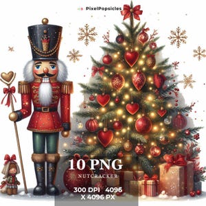 10 Christmas Nutcracker Png, Nutcracker Clipart, Christmas Clipart, Digital Download, Digital Planer, Digital Prints, Scrap book,