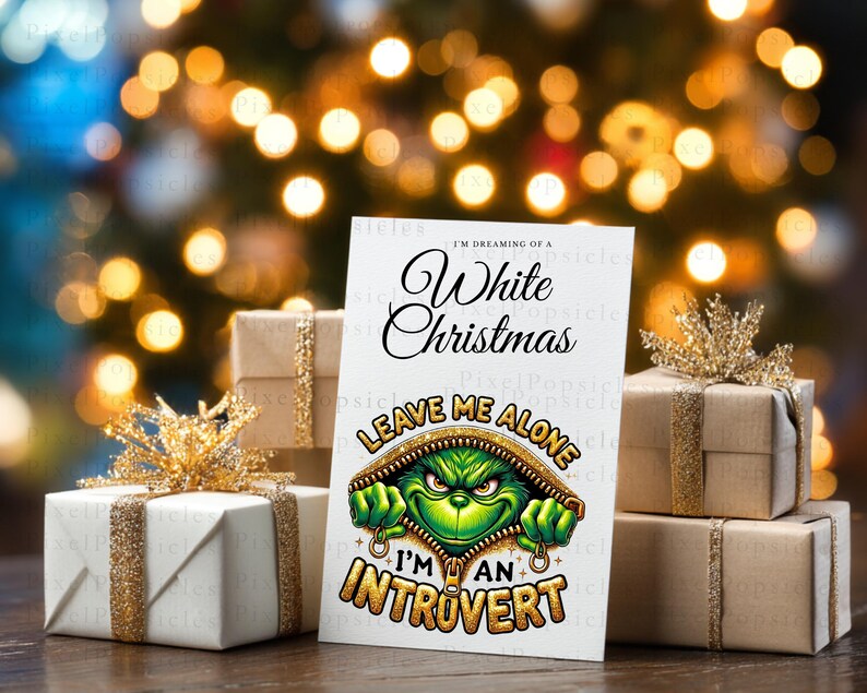 Grumpy Christmas PNG, Introvert Quote Clipart, Funny Holiday Sublimation, 16 PNG Files, Digital Download, Anti Social Art image 8