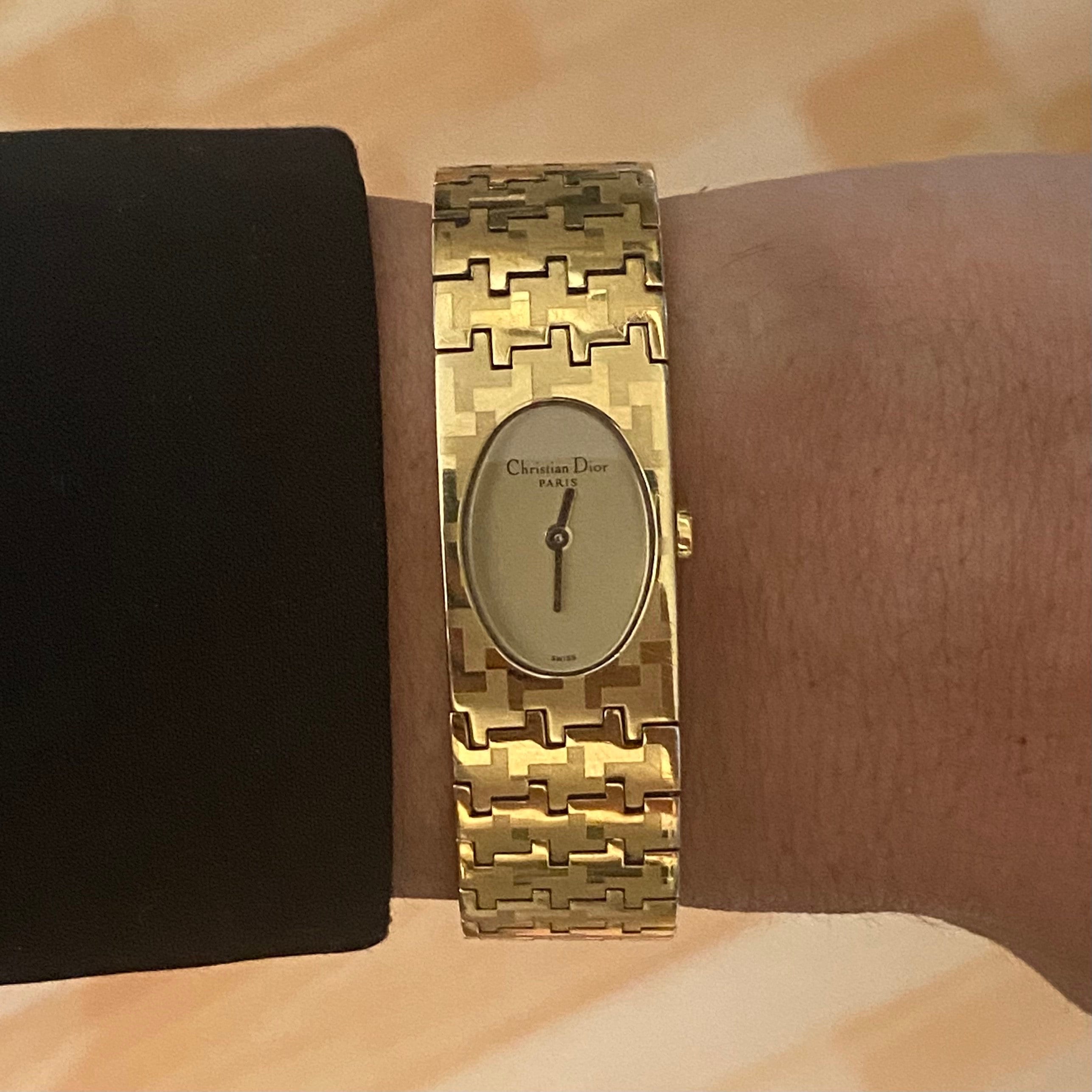 Christian Dior Vintage Watch Gold Plated 18K Miss Dior Collection