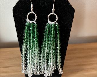 Enchanted Forest Green Chandelier Earrings