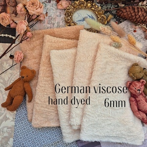 Viscosa Helmbold tedesca, pelo da 6 mm per orsetti di peluche/viscosa tinta a mano per orsetti di peluche/tessuto per orsetti di peluche