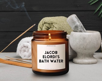 Pristine Coconut & Soy Wax Jacob Elordi’s bath water Valentines Day Candle Gift Boyfriend Girlfriend Christmas Sister Funny Candles ESKco