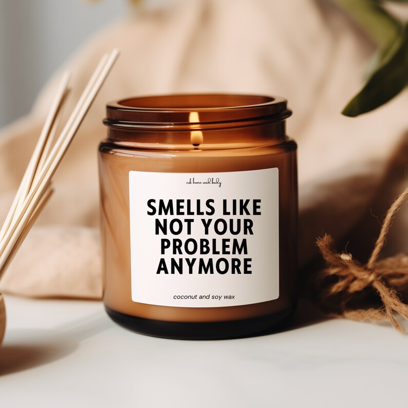 Duftet nach Nicht mehr mein Problem Soja &amp; Kokos Kerze Herbst - Etsy.de