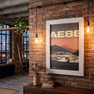 Retro AE86 Poster, Vintage Wandbild (Instant Download)