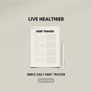 Monthly Habit Tracker, Printable, Portrait, Habit Tracker Template, A4 ...