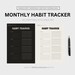 Monthly Habit Tracker, Printable, Portrait, Habit Tracker Template, A4 ...