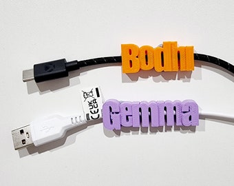 USB Cable Name Tags