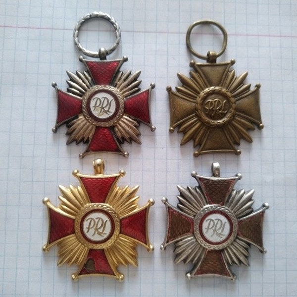 Polish cross OF MERIT POLAND. Polish Crosses of Glory. Vintage set.