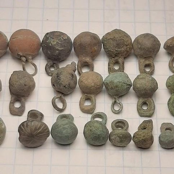 Ancient Artifact bronze buttons weights Vikings, Kievan Rus