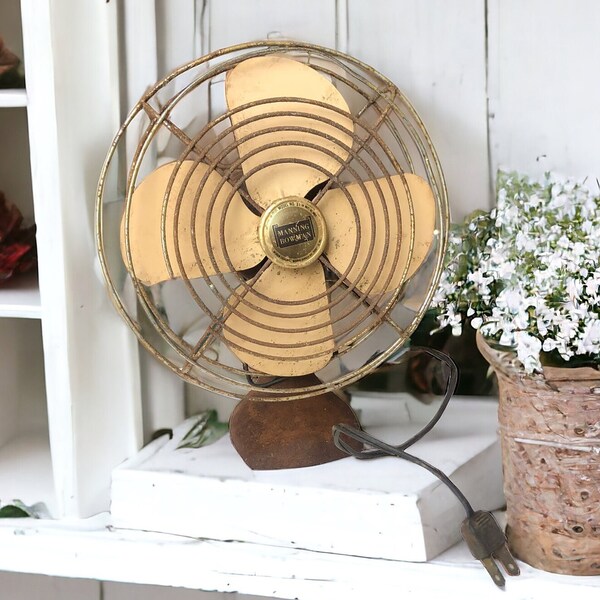 Vintage Manning Bowman Industrial Desk Fan Model 31