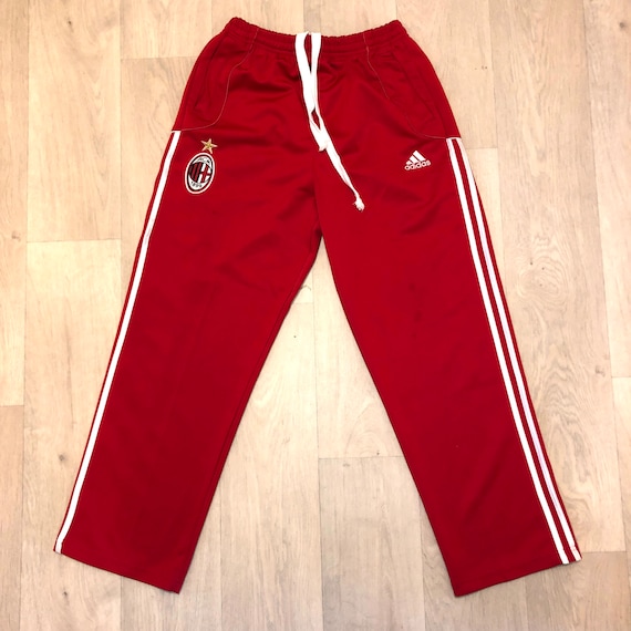 Vintage RARE AC Milan Adidas Y2K Joggers Trousers… - image 1