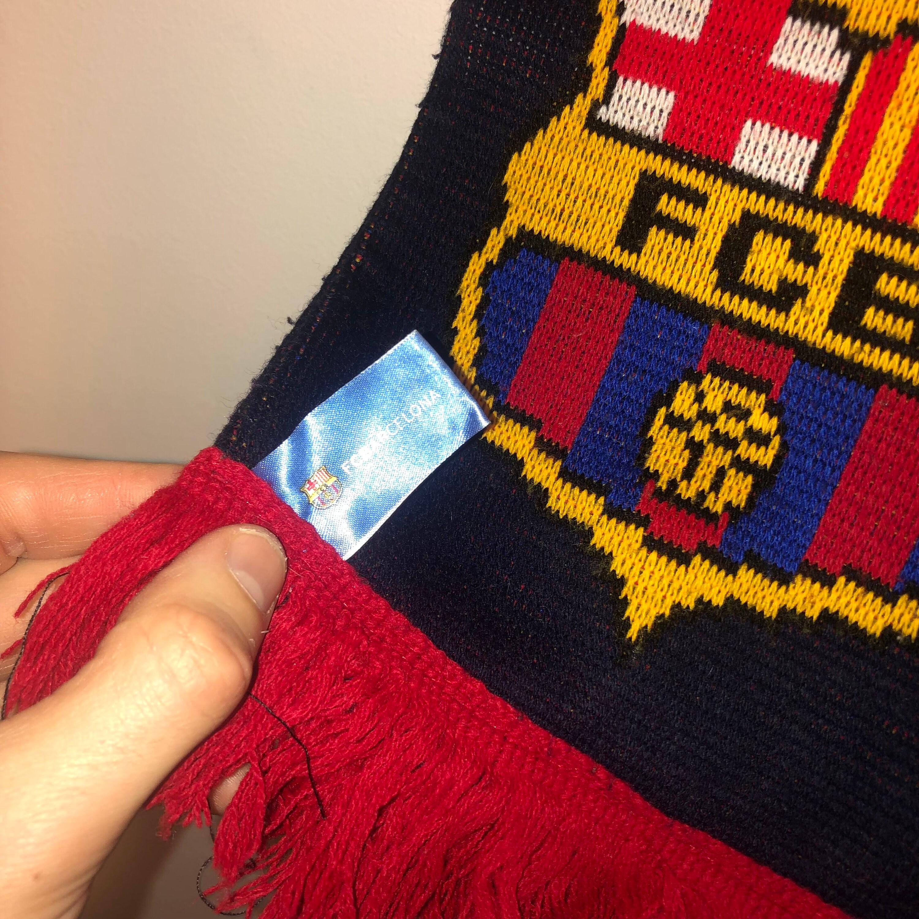 Vintage Screen Printed F.C. Barcelona Scarf - Visca El Barca