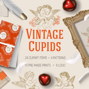 Vintage Cupid & Roses