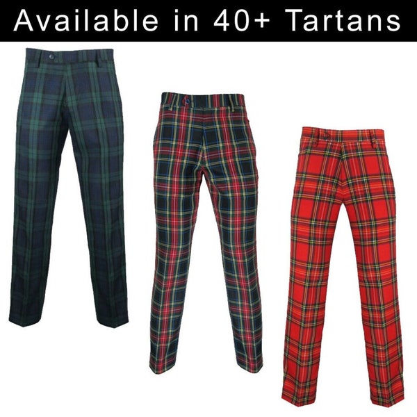 New Handmade Tartan Pants Scottish Outfit Trews Tartan Trousers for men - Golf Pants - Scotland Traditional Highland Dress Pant For Wedding