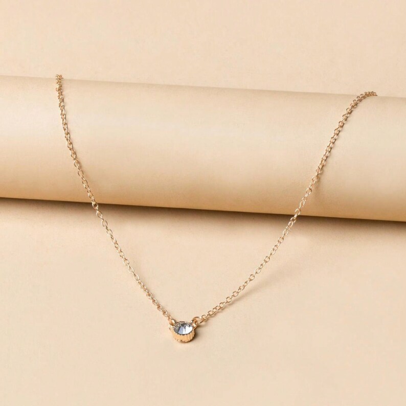 Mint & Lily Diamond Teardrop Necklace main image 0