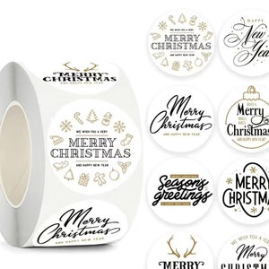 500 stuks. Kerststickers, decoratief cadeau, decoratie voor verpakking