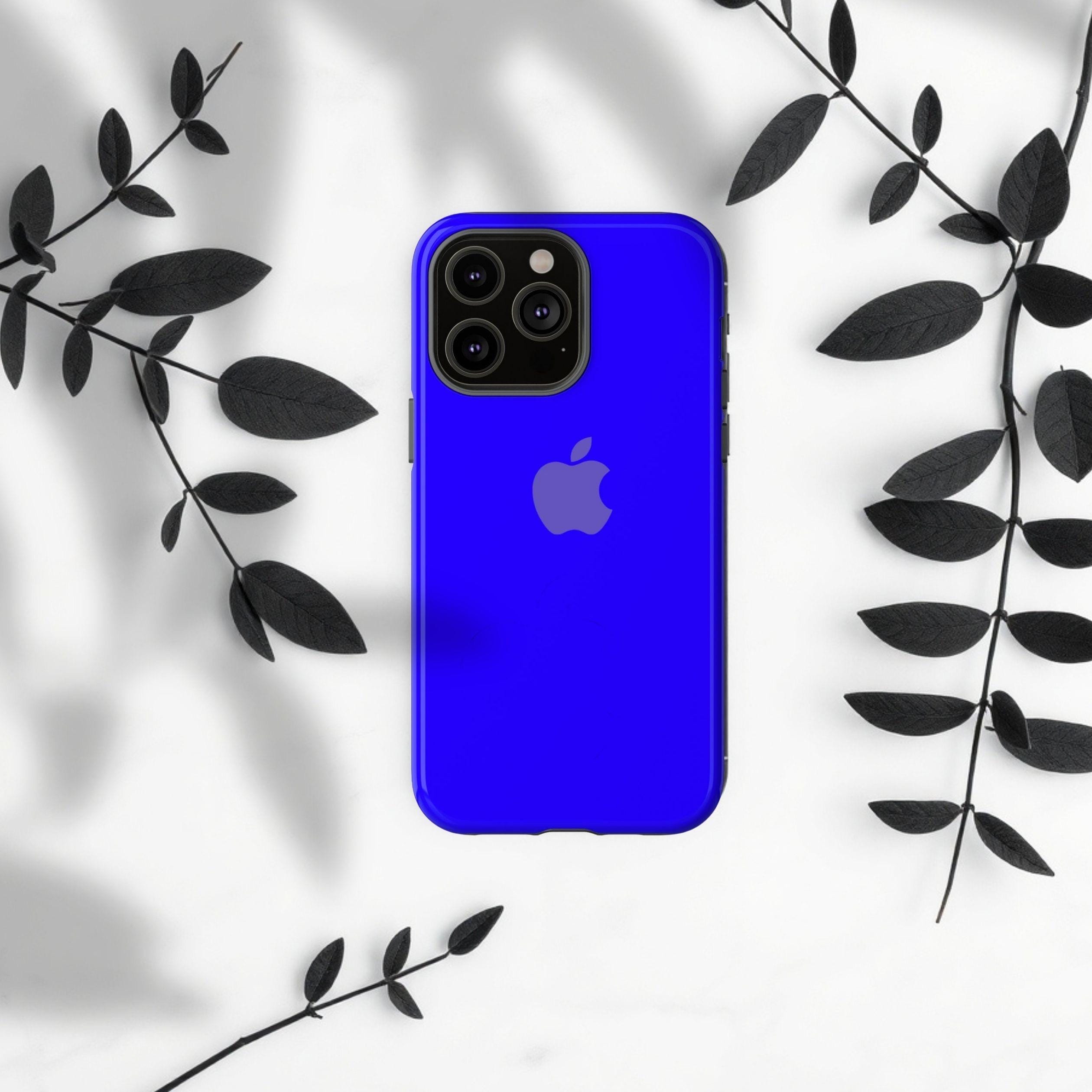 iPhone Hülle in Kobalt Matt Blau - Schlanke, minimalistische Apple Logo Hülle, maßgeschneiderte Handy-Schutzhülle im Shyffted Signature Style
