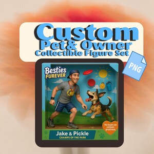Pet and Owner Custom Action Figure Set  Limited-Edition Box  Accessories PNG Upgrade South Park & Muppets Portraits 118-Pg Spiral Journal