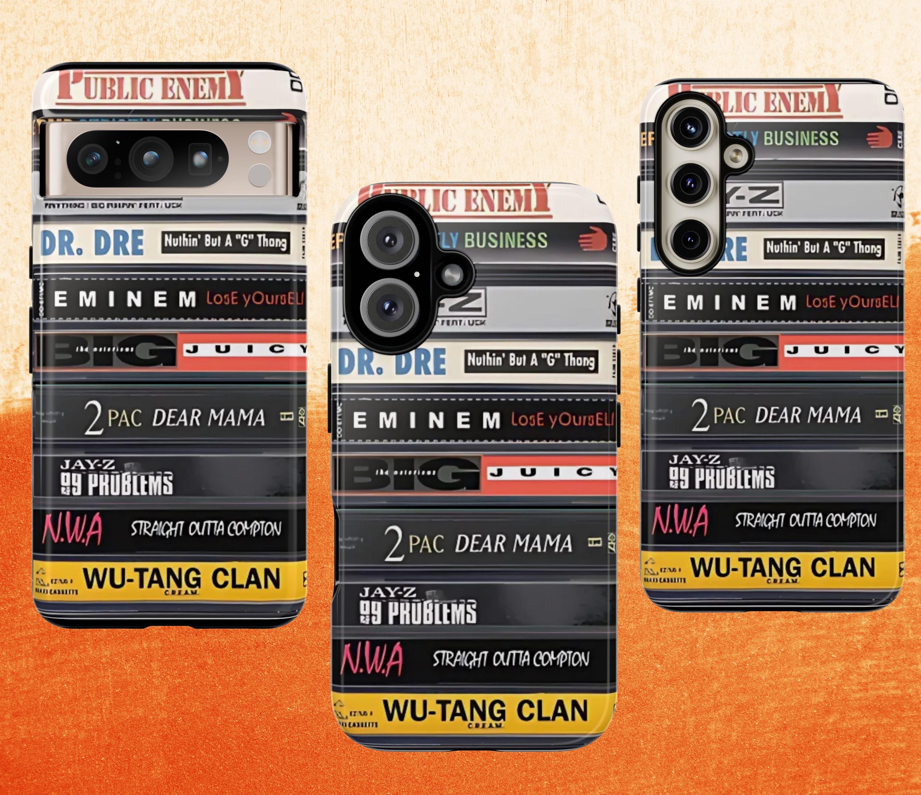 90s Hip-hop Cassette Phone Case: Retro Rap Mixtape Design