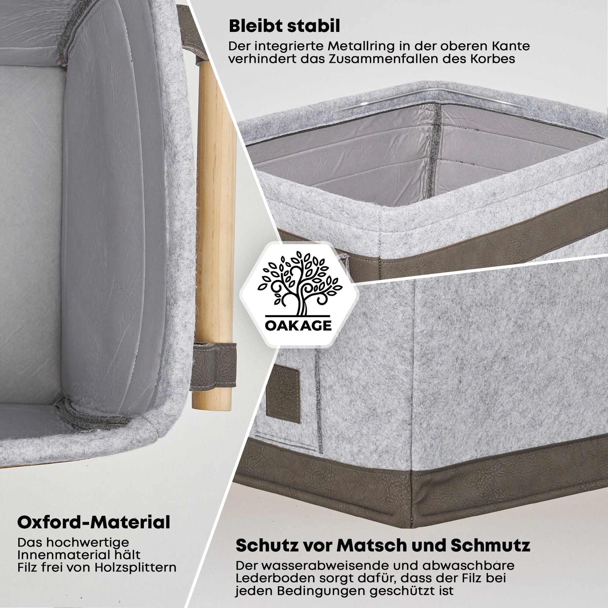 OAKAGE® Holzkorb Für Kaminholz Groß Schmutzabwei Produktbild-Vorschau 8