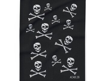 Mycket piratliknande arktisk fleecefilt. Värmande vinterpläd.