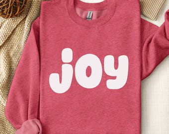 Joy Christian Christmas Sweatshirt Christian Streetwear Crewneck Trendy Jesus Sweater Festive Winter Jesus Aesthetic Sweatshirt