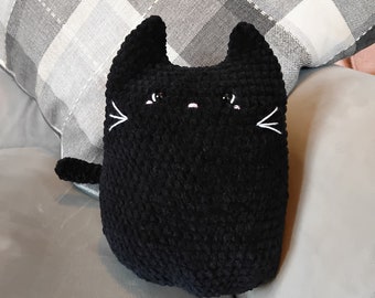 Handmade Cuddly - lucky - Black Cat Plushie