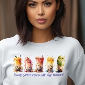 Gift for girlfriend, teen girl gift, gift sweatshirt, Bubble Tea sweat, Bubble Tea graphic, BOBA cheeky sweatshirt, teen girl gift Sweat