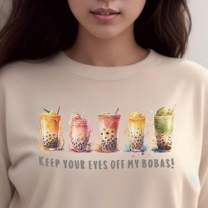 Women's Bubble Tea T-Shirt on Comfort Colors 1717, Bubble Tea tee for Women, Boba tea fun shirt, Funny Boba T-Shirt, College girlfriend gift