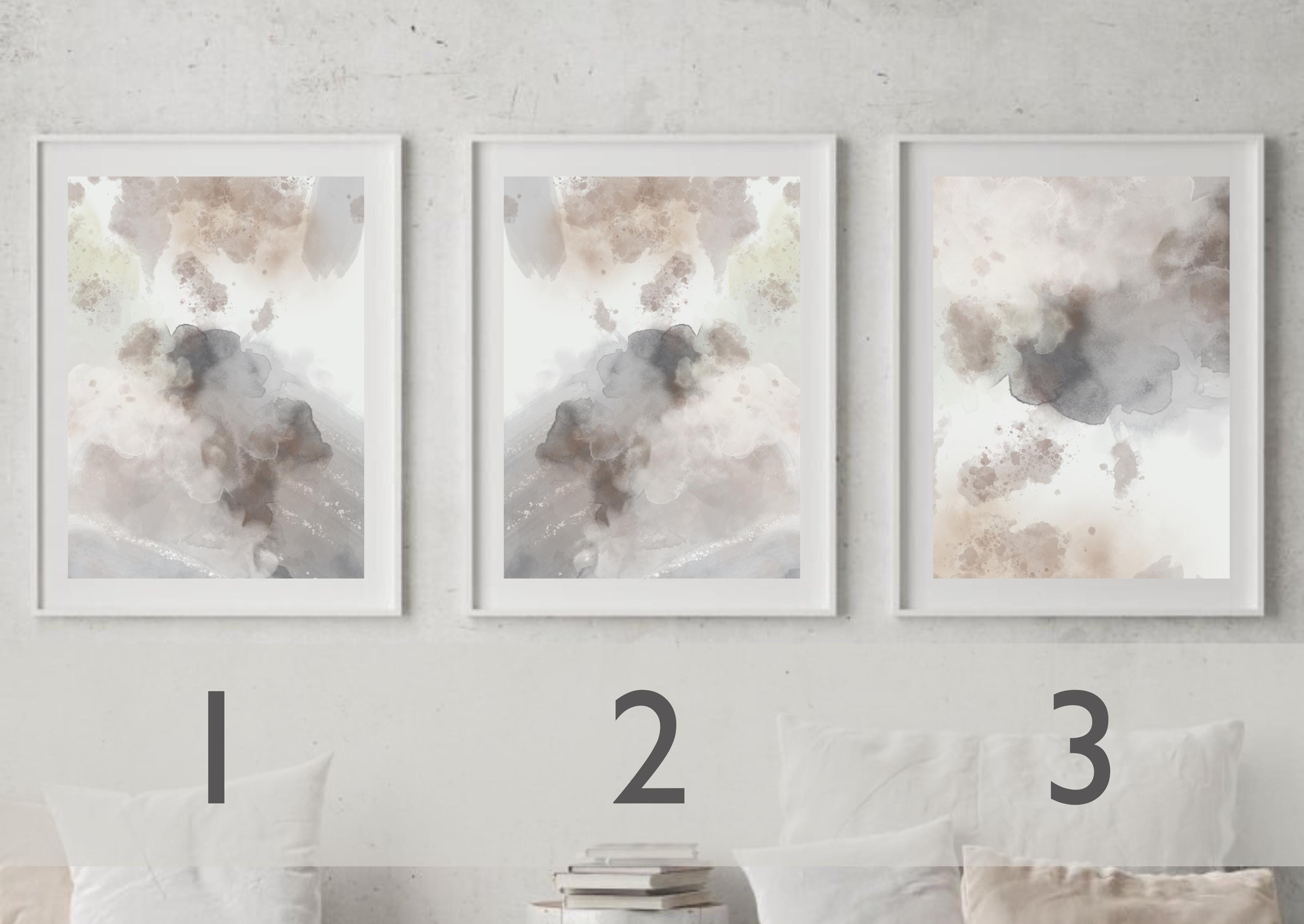 Neutral Aesthetic Abstract Painting - Contemporary Wall Art for Home or ...