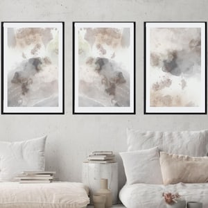 Neutral Aesthetic Abstract Painting - Contemporary Wall Art for Home or ...