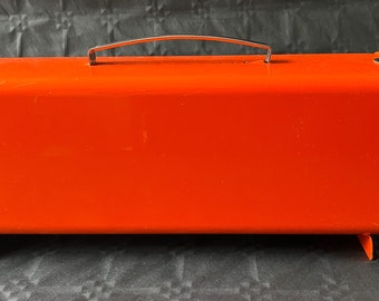 Boîte à pain d'épice Brabantia rétro des années 1970 - Design hollandais orange