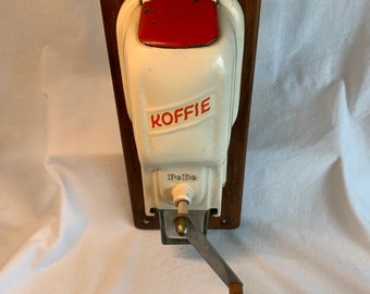 Niederländische Vintage Kaffeemühle PeDe / Brocante Kaffeemühle