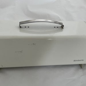 Retro White 1970s Brabantia Gingerbread Box - Dutch Design