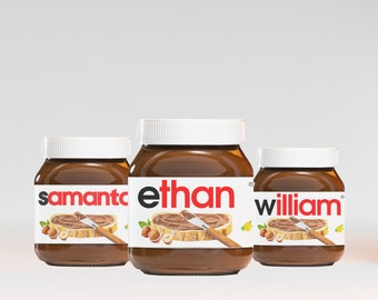 Personalisierte NUTELLA Glasetikett Digitale Datei | Nutella Etikett bedruckbar | Sofortdownload | Individuelles Etikett | Geburtstag Geschenk