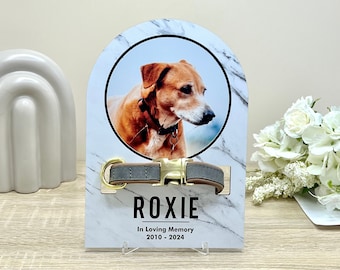 Personalized Pet Memorial Photo Frame & Collar Display