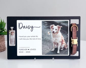 Personalized Pet Memorial Frame: Photo, Collar & Fur Keepsake