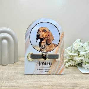 Memorial Pet Collar Frame, Loss of Dog, Cat Loss Gifts, Memorial Standing Frame, Pet Collar Holder, Bereavement Gifts, Rainbow Bridge Gift