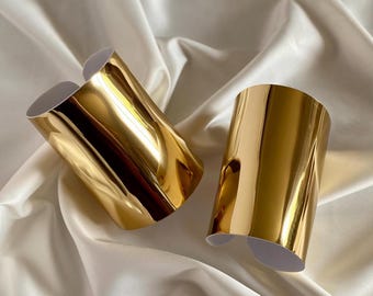 Gold or Silver Bracelets (2 Pieces), Gold Accessories, Hand Cuff, Silver Accessories, Statement Cuffs, Gift for Her