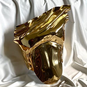 Gold Mirror Armor Corset Bustier, Custom Festival Rave Top, Gold Overbust Breastplate, Cosplay Armor Crop Top, Unique Party Corset