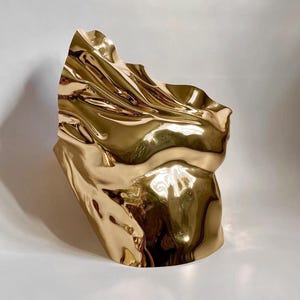 Gold Sculptural Corset | Handmade Metallic Bustier | Futuristic Festival Top | Avant Garde Fashion Statement | Sculptural Bustier