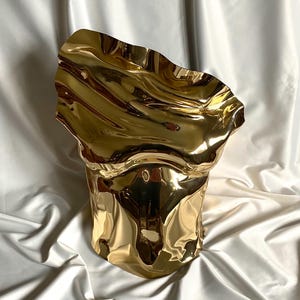 Gold Sculptural Corset | Handmade Metallic Bustier | Futuristic Festival Top | Avant Garde Fashion Statement | Sculptural Bustier