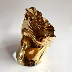 Golden Armor Custom Corset Top, Chrome Mirror Bustier, Festival Goddess Rave Outfit, Handmade Sculptural Metallic Top