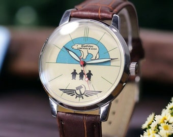 Pobeda Buran Reloj soviético URSS Reloj de pulsera minimalista - Reloj retro ucraniano