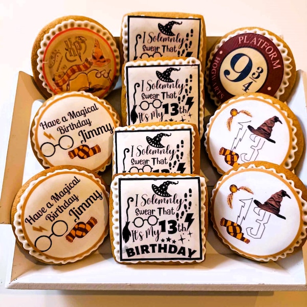 Set of 5 Harry Potter Birthday Cookies