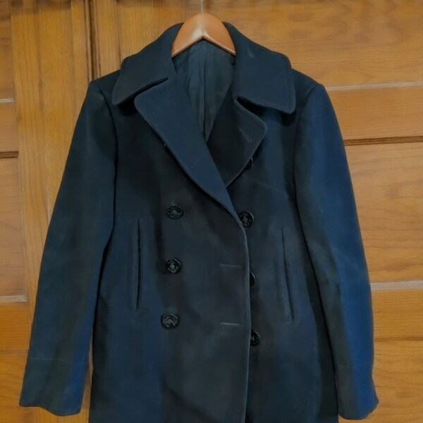 Navy Pea Coat - Etsy